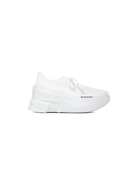 White Marshmallow Wedge Sneakers