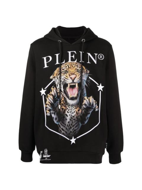 PHILIPP PLEIN tiger print long-sleeved hoodie