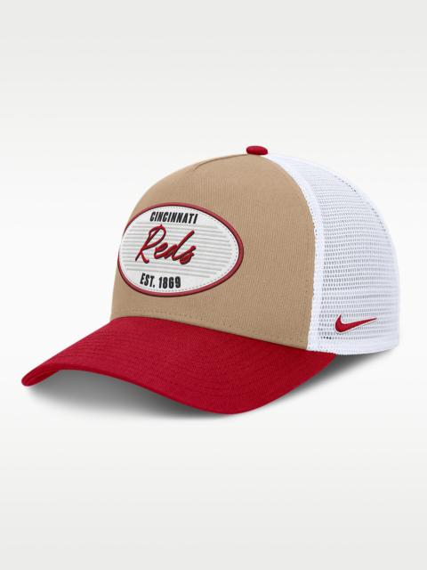Nike Cincinnati Reds Rise Men's Nike MLB A-Frame Trucker Adjustable Hat