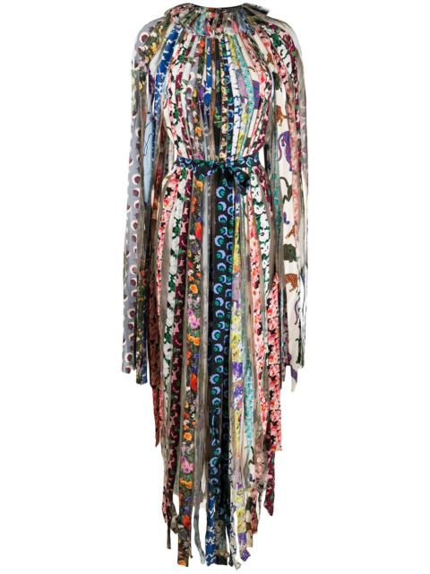 Stella McCartney pleated multi-print draped dress