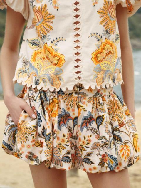 FARM RIO Off-White Ligia Lenzing Ecovero Euroflax Shorts