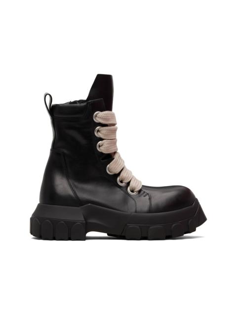 Rick Owens Black Temple Jumbolace Army Bozo Tractor Boots