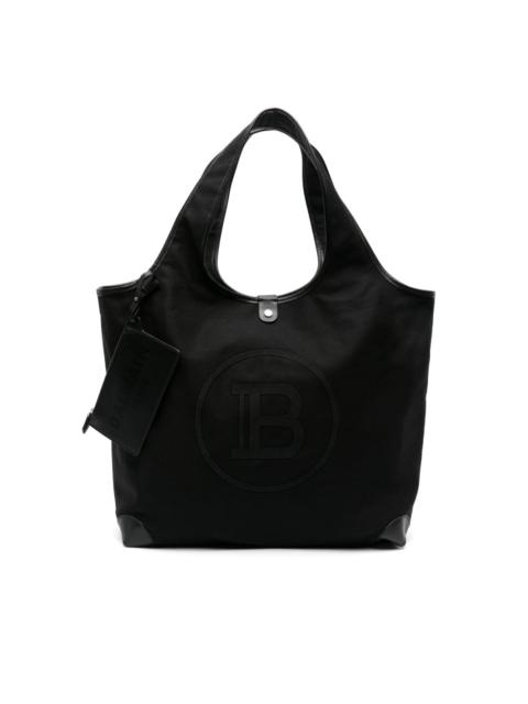 Balmain logo-embroidered cotton tote bag