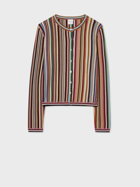 Paul Smith Women's 'Signature Stripe' Merino Wool Cardigan