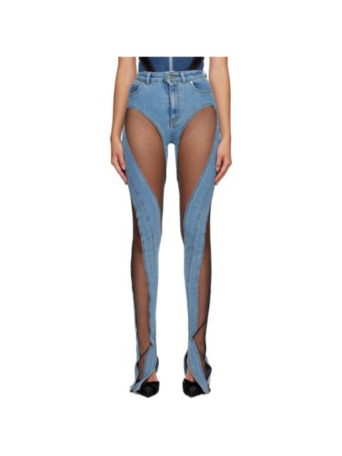 Blue Cutout Jeans