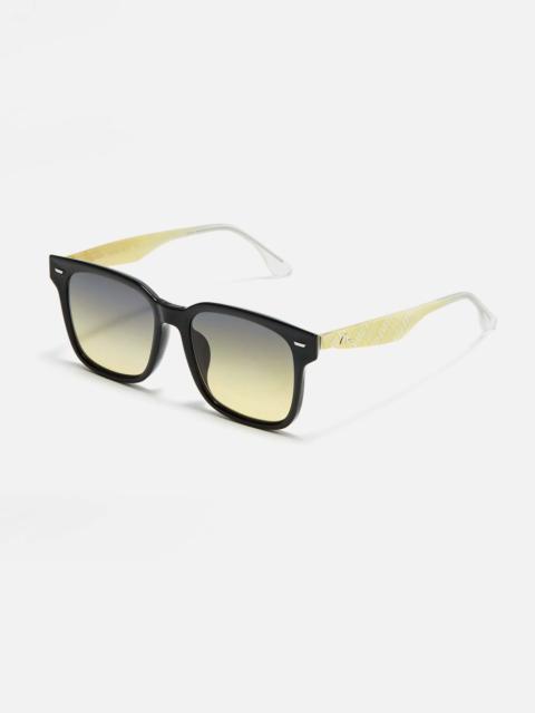 EVISU MONOGRAM PRINT TEMPLE SQUARE SUNGLASSES