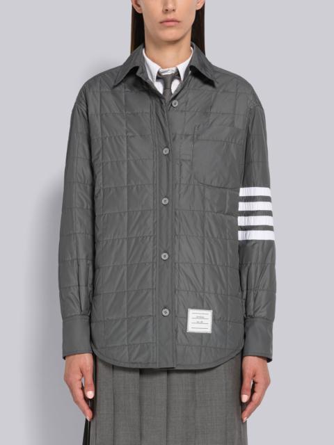 Thom Browne Poly Twill Quilted Tech Down 4-Bar Shirt Jacket