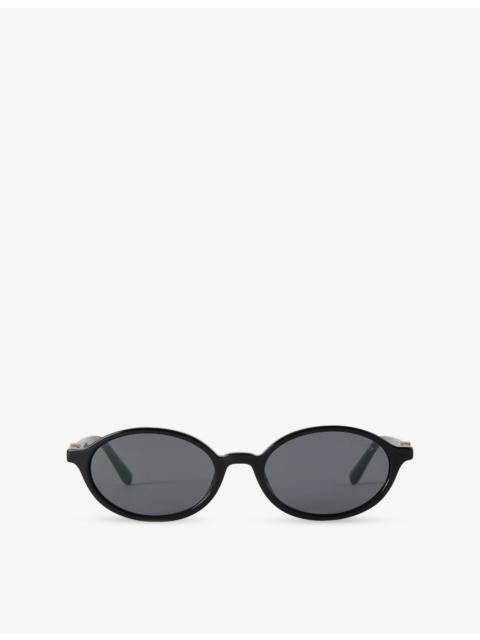 Mulberry Jennie Oval-Frame Bio-Acetate Sunglasses