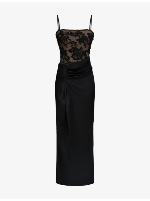 House of CB Eliette Embellished Lace Maxi Dress