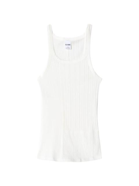 RE/DONE mixed-panel ribbed tank top
