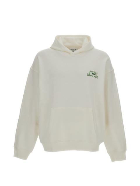 LACOSTE logo-print graphic-back hoodie