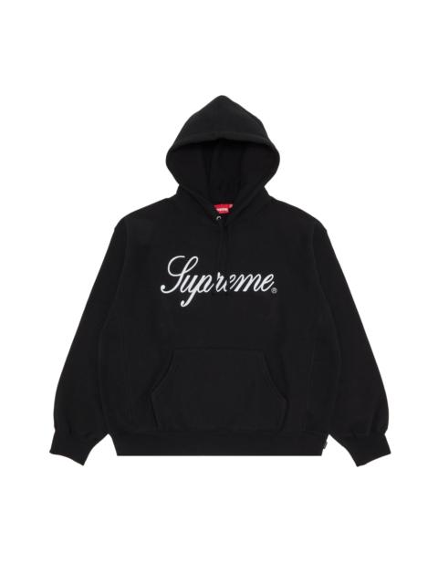 Supreme Raised Script Hooded Sweatshirt 'Black'