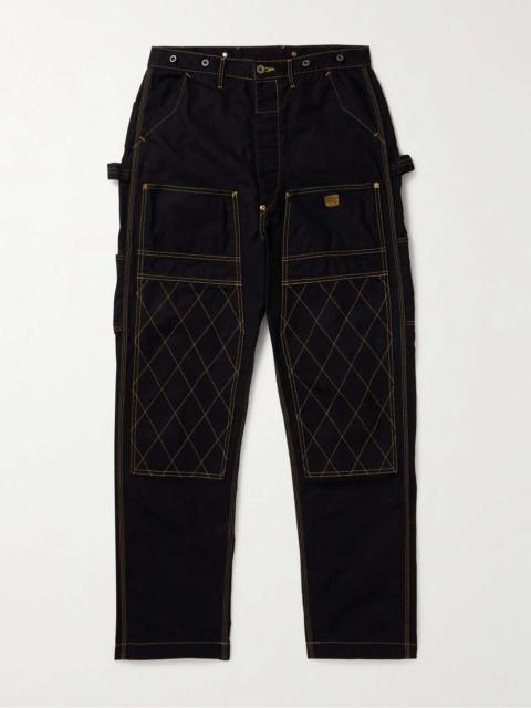 Lumber Tapered Embroidered Cotton-Canvas Cargo Trousers