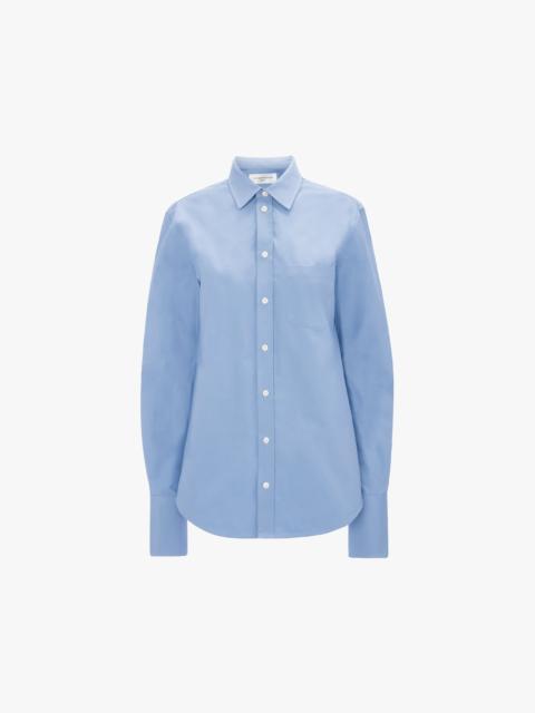 Victoria Beckham Perry Shirt In Ocean Mist