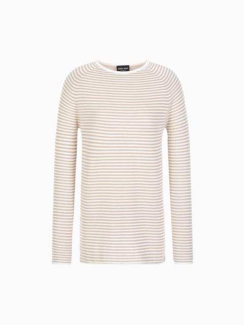 GIORGIO ARMANI Striped cashmere jumper