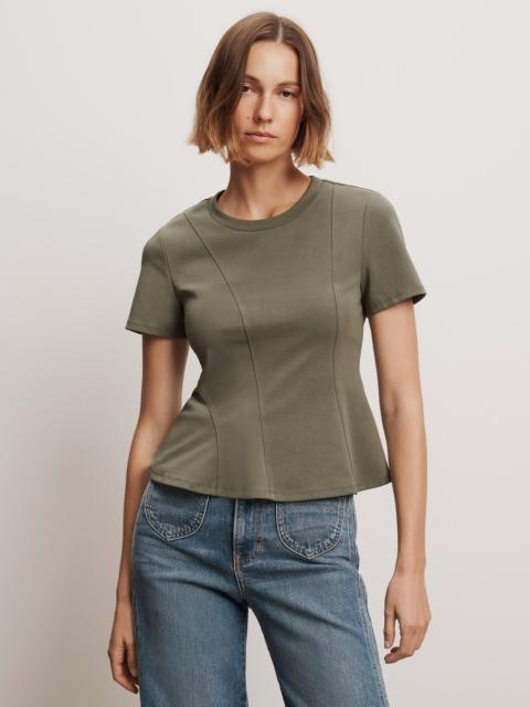VERONICA BEARD SYVERIN PEPLUM T-SHIRT