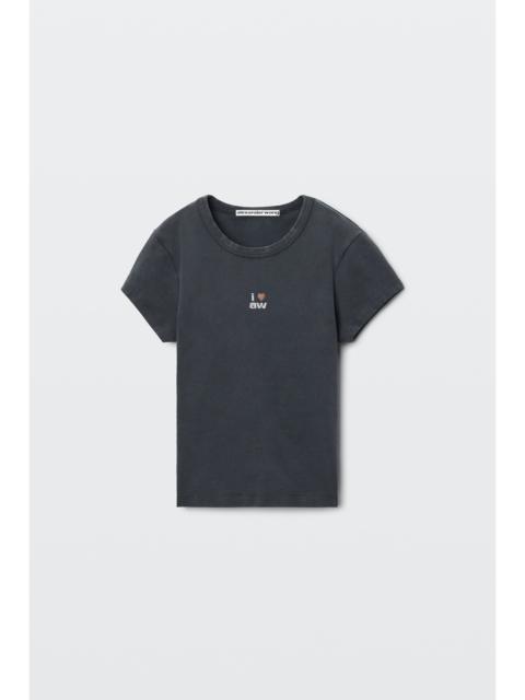 Alexander Wang crystal hotfix i heart aw tee