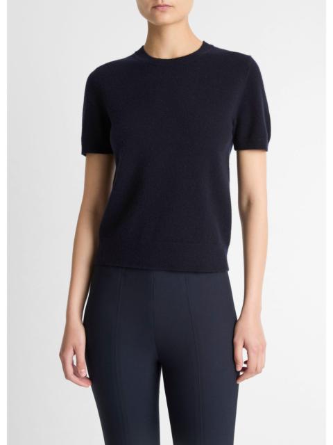 Vince Wool & Cashmere-Blend Short-Sleeve Sweater