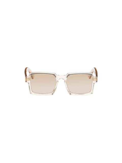 CUTLER AND GROSS Beige 1305 Square Sunglasses