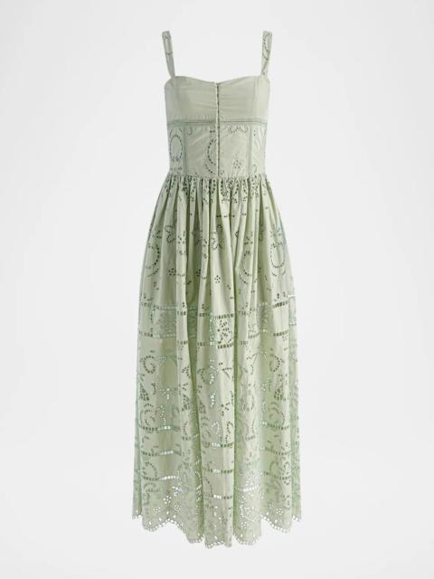 Alice + Olivia Anya Embroidered Maxi Dress