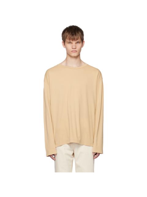 HOPE Beige Flame Clean Long Sleeve T-Shirt