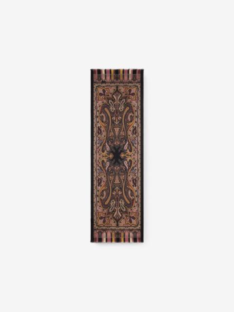 Etro cashmere, silk and wool scarf with Paisley motif