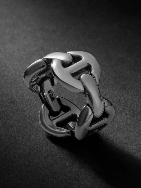 HOORSENBUHS® Quad Link Sterling Silver Ring Silver