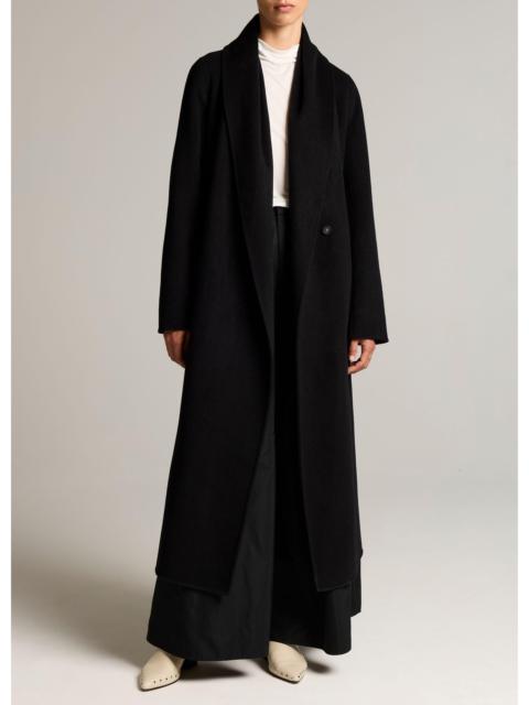 Vince Wool-Cashmere Shawl-Collar Long Coat