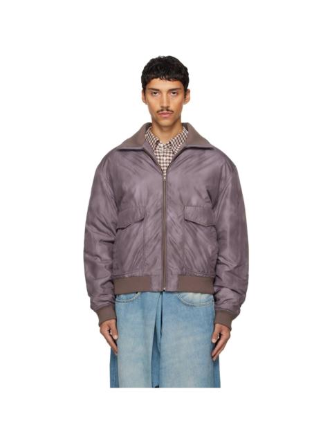 MM6 Maison Margiela Brown Sports Bomber Jacket