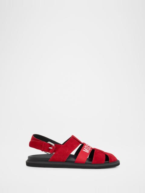 Moschino Men's M Suede Fisherman Sandals