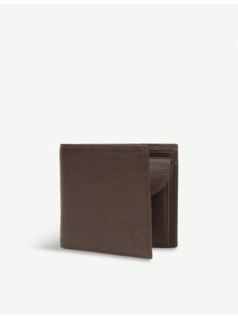 Polo Ralph Lauren Pebbled coin-pocket leather wallet