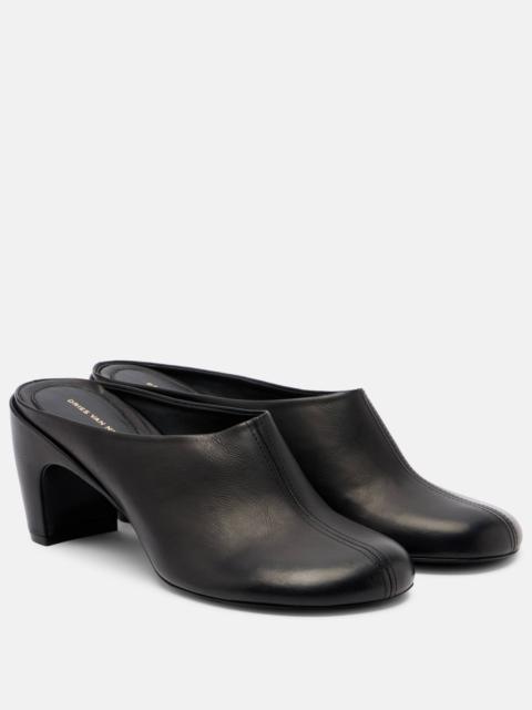 Dries Van Noten 65 leather mules