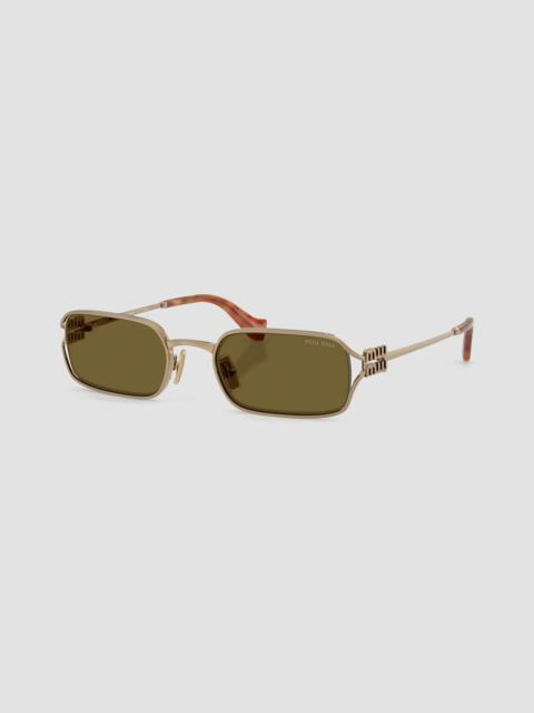 Miu Miu Women's 52MM Rectangular Sunglasses - Dark Brown