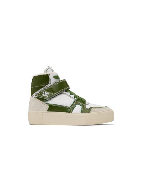 White & Green Ami de Cœur Arcade Sneakers