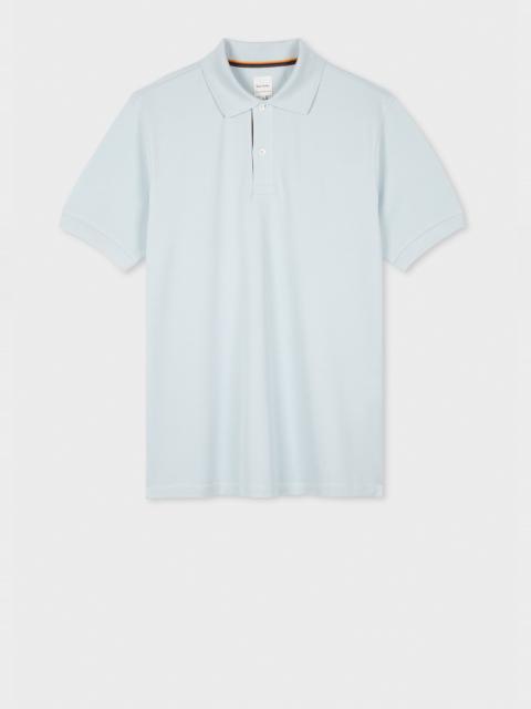 Paul Smith Sky Blue 'Artist Stripe' Placket Polo Shirt