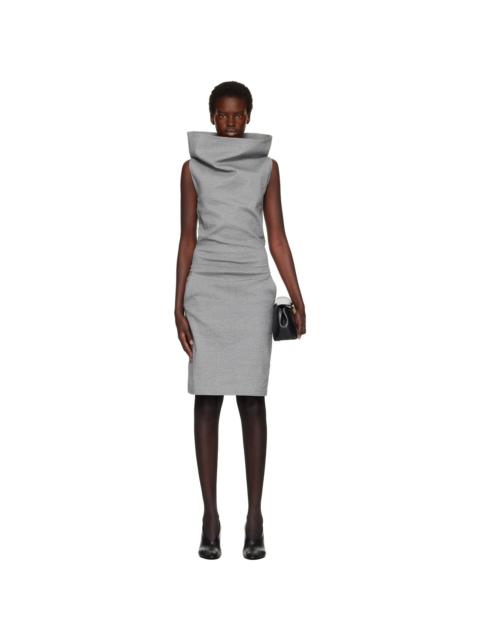 ISSEY MIYAKE Gray Allow Midi Dress