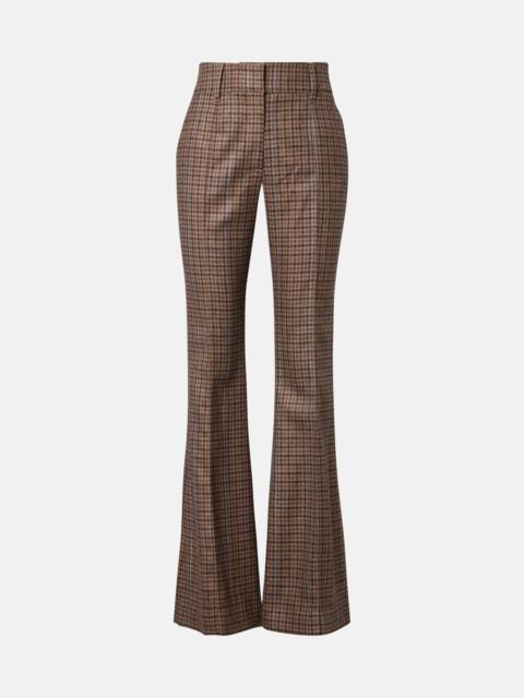 GABRIELA HEARST Rhein checked wool and cashmere flared pants