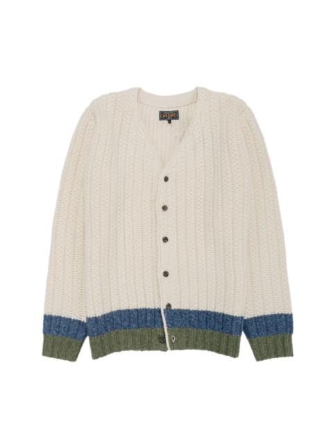BEAMS PLUS Hem Line Cardigan White