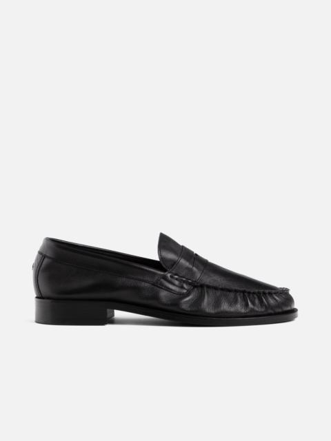 DUKE + DEXTER Ezra Black Pleated Penny Loafer - Men's