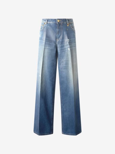 Roberto Cavalli Jeans With Mirror Snake Monogram Charm
