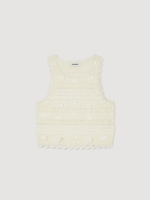 Sandro KNIT CROP TOP