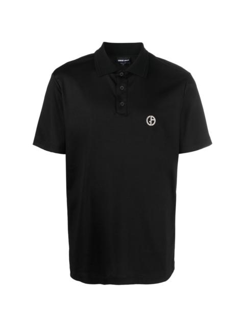 logo-embroidered cotton polo shirt