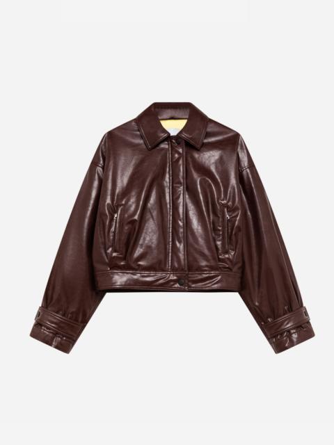 MSGM Faux leather bomber jacket