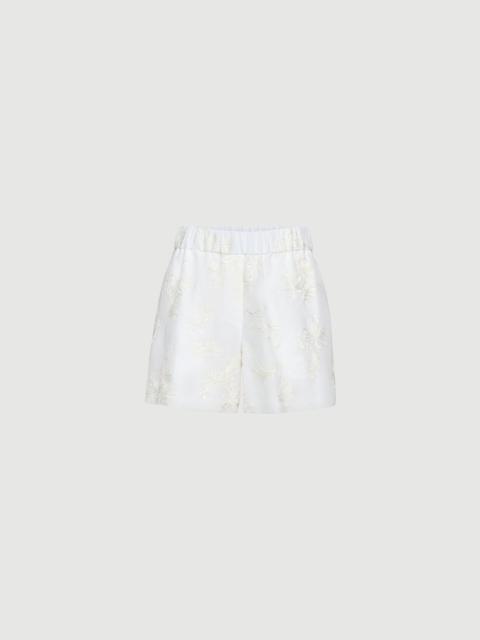 Brunello Cucinelli Cotton organza shorts with dazzling broderie anglaise