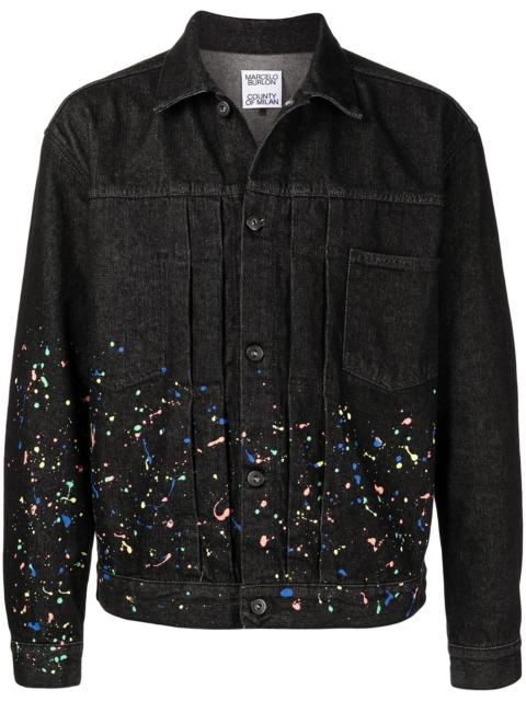 Marcelo Burlon County Of Milan paint-splatter denim jacket