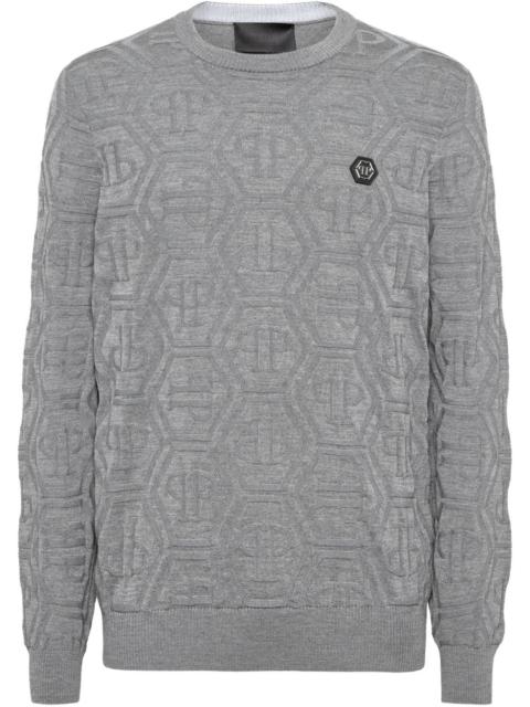 PHILIPP PLEIN logo-patch jumper