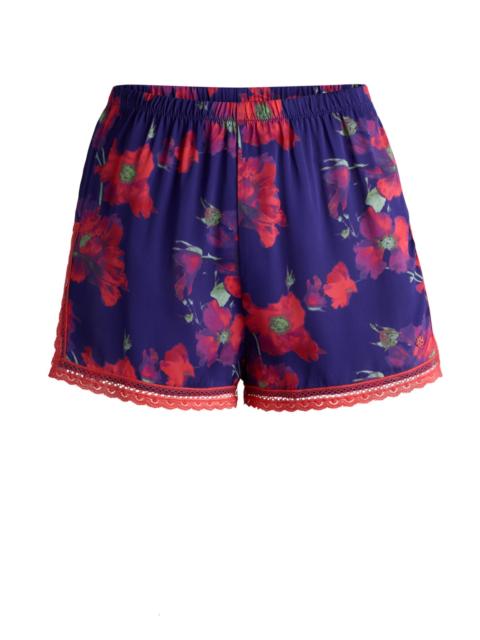 HUGO LACE-TRIM PAJAMA SHORTS IN SATIN