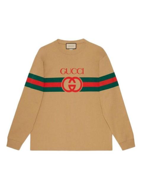 GUCCI Gucci Long Sleeve New Logo T-Shirt 'Camel' 581903-XJET2-2094