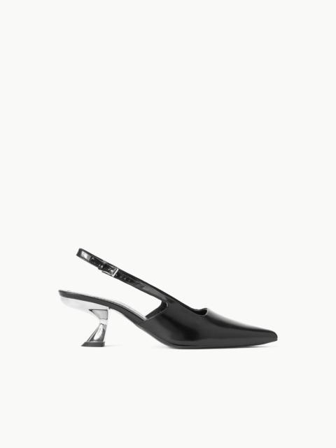 STAUD STAUD NEVE SLINGBACK KITTEN HEEL BLACK METALS