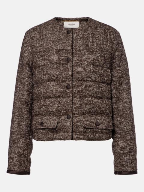 AGNONA Cropped wool-blend puffer jacket